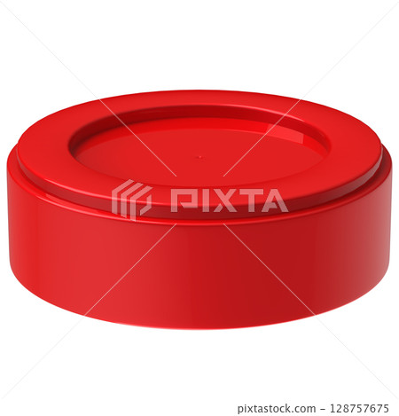 red round podium circle red for the holiday 128757675