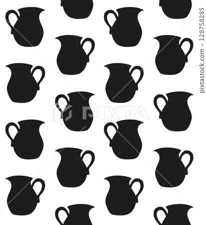 Vector seamless pattern of hand drawn jar 128758285