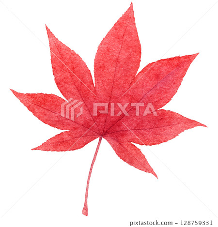 落葉插畫楓水彩洋裝 128759331