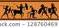 Vector Greek People 128760469