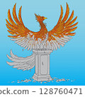 Phoenix Bird Statue 128760471