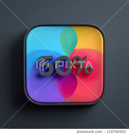 Colorful number letters in bright light 128760982