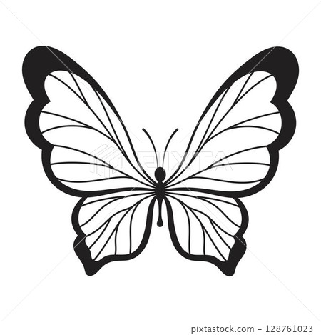 butterfly in outline 128761023