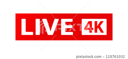 LIVE 4K. A button, icon, or sign for a website, application, and creative design LIVE 4K. A button, icon, or sign for a website, application, and creative design 128761032