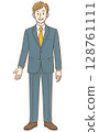 Businessmen having a pleasant conversation 128761111