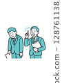 Businessmen having a pleasant conversation 128761138