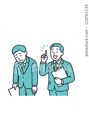 Businessmen having a pleasant conversation Businessmen having a pleasant conversation 128761138