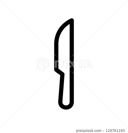 Outline Icon of a Multipurpose Cooking Knife Outline Icon of a Multipurpose Cooking Knife 128761285