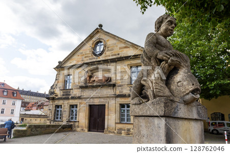 Across the river, on the site of the former massacre of 1742, is the geographical Institute  128762046