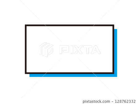 Simple square frame - Blue Simple square frame - Blue 128762332