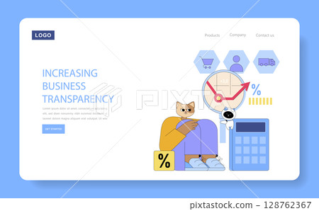 AI's role in enhancing transparency for mid-sized businesses is pivotal. This illustration captures the essence through visuals of improve data analysis, market adaptation and strategic insights 128762367