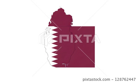red flag rectangular shape hole on white 128762447
