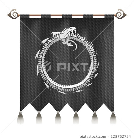 Ouroboros snake flag Ouroboros snake flag 128762734