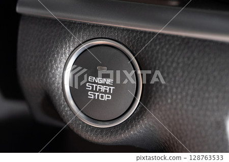 Engine start stop button Engine start stop button 128763533