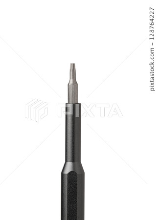 Iron bit with screwdriver on Isolated on white background Iron bit with screwdriver on Isolated on white background 128764227