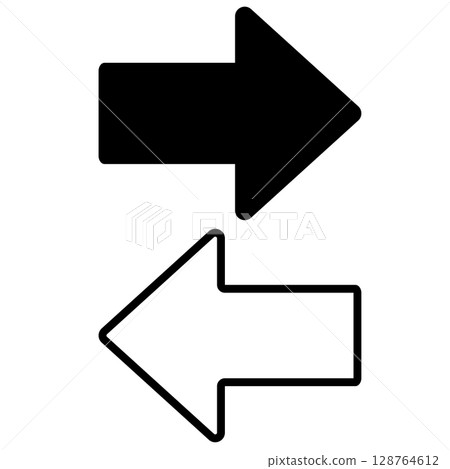 簡單的黑色雙箭頭圖標 128764612