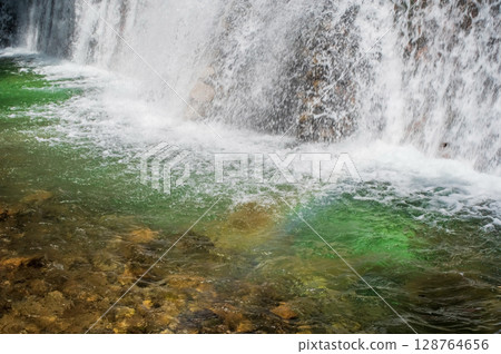 "Cooling Off Scenery" Erosion control dam in the valley (Mie Prefecture, Yokkaichi City, Miyazuma Gorge) 128764656