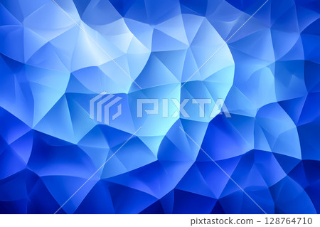 Light blue polygonal polygon background, geometric light blue gradient 128764710