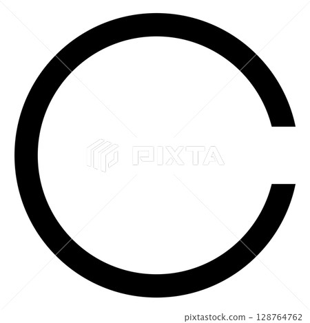 用於眼科檢查的黑色蘭道爾特環 128764762