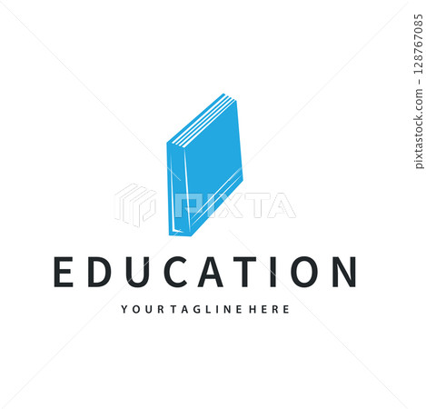 Simple educational learning book logo design, with a simple back to school education concept, illustration template design Simple educational learning book logo design, with a simple back to school education concept, illustration template design 128767085