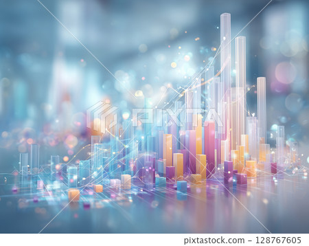 Data analytics and business graph background Business Analytics and Abstract D 128767605