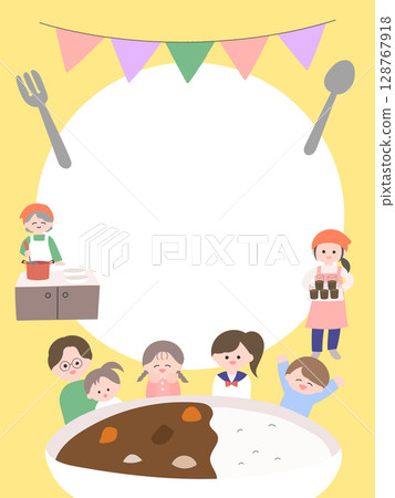 Children's cafeteria advertising, flyer, and poster template (without text) 128767918