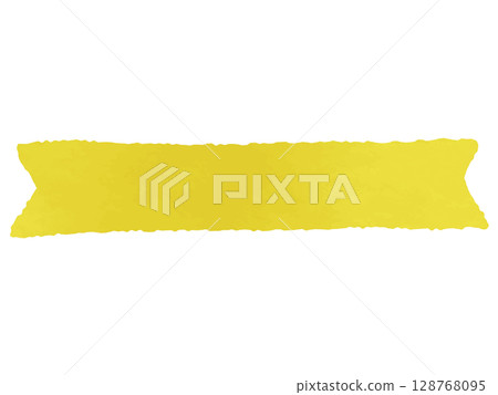 Ribbon watercolor hand-drawn style decoration yellow Ribbon watercolor hand-drawn style decoration yellow 128768095