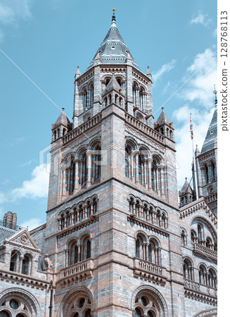 Gothic Revival with elements of 12th-century Romanesque architecture of The Natural History Museum. 128768113