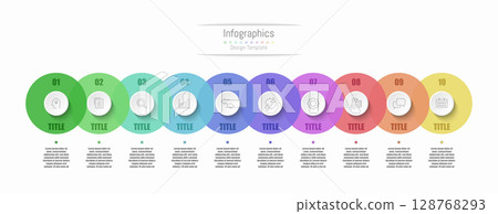 Infographic 10 options design elements for your business data. Vector Illustration. Infographic 10 options design elements for your business data. Vector Illustration. 128768293