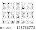 Simple speech bubble icon set and symbol material | Speech bubble, light bulb, exclamation mark, Zzz, like, triangle, dot 128768778