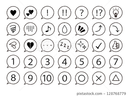 手繪簡單氣泡圖示集與符號素材 | 氣泡、燈泡、驚嘆號、Zzz、按讚、三角形、 手繪簡單氣泡圖示集與符號素材 | 氣泡、燈泡、驚嘆號、Zzz、按讚、三角形、 128768779
