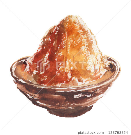 Watercolor illustration of red miso 128768854