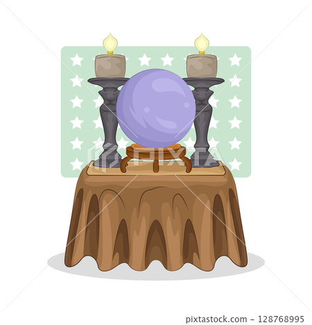 Illustration of Crystal Ball Illustration of Crystal Ball 128768995