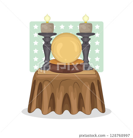 Illustration of Crystal Ball Illustration of Crystal Ball 128768997