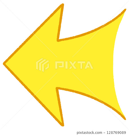 簡單的黃色箭頭插畫 簡單的黃色箭頭插畫 128769089
