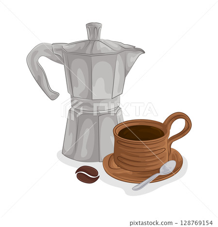 Illustration of Coffee Cup 128769154