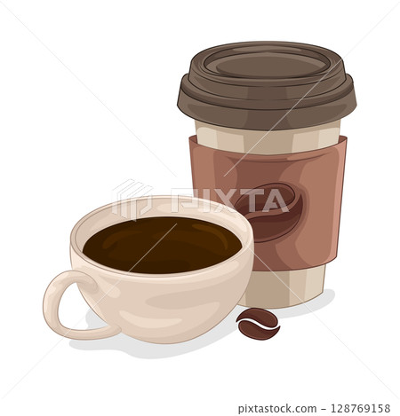 Illustration of Coffee Cup Illustration of Coffee Cup 128769158