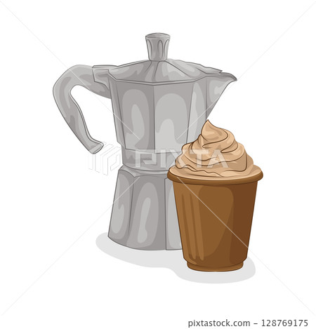 Illustration of Whipped Coffee  128769175