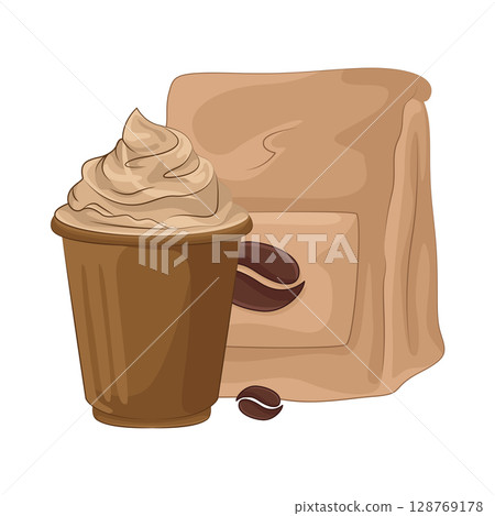 Illustration of Whipped Coffee Illustration of Whipped Coffee 128769178