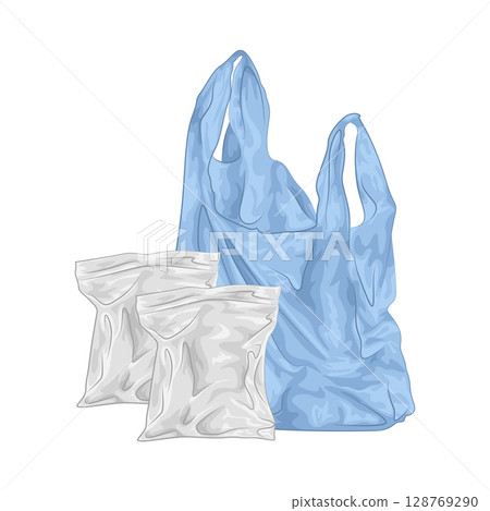 Illustration of Plastic Bag Illustration of Plastic Bag 128769290