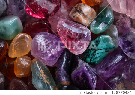 七彩水晶背景AI圖像 128770484