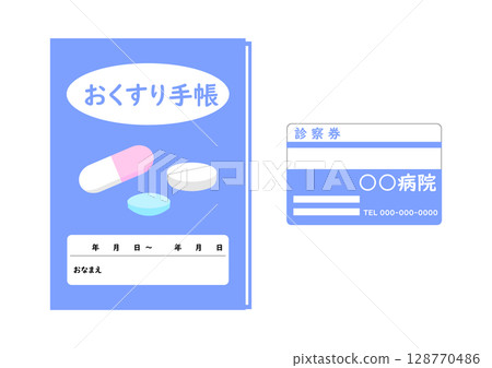 頭皮屑筆記本和考試票 128770486