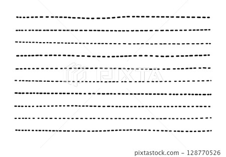 Simple handwritten dotted line decorative border vector illustration line hand-drawn 128770526