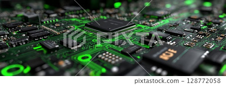 Electronic circuit image Electronic circuit image 128772058