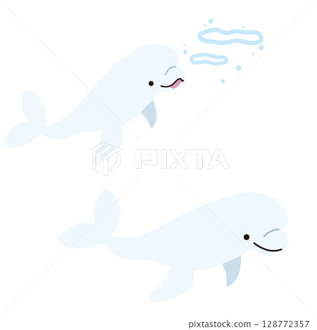 白鯨插圖素材 128772357