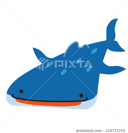 鯨鯊插圖素材 鯨鯊插圖素材 128772359