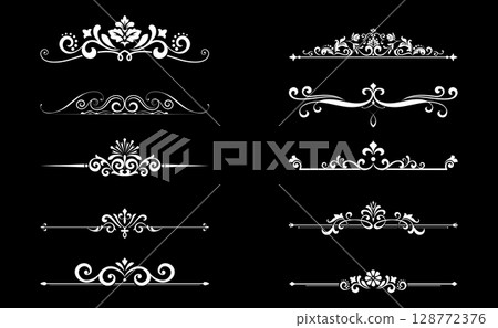 Vintage set. Floral elements for design monograms, invitations, frames, menus and labels. Graphic design of the website, cafes, boutiques, hotels, wedding invitations. Vintage set. Floral elements for design monograms, invitations, frames, menus and labels. Graphic design of the website, cafes, boutiques, hotels, wedding invitations. 128772376