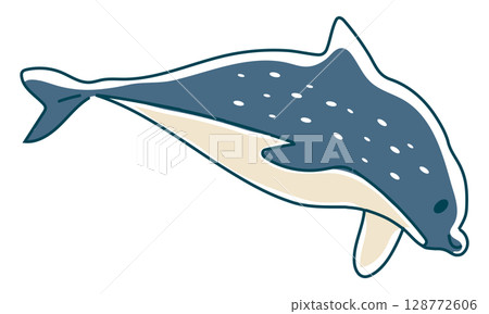 simple dolphin illustration simple dolphin illustration 128772606