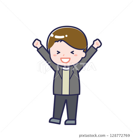 Plain-clothed adult/diagonal/male 03 128772769