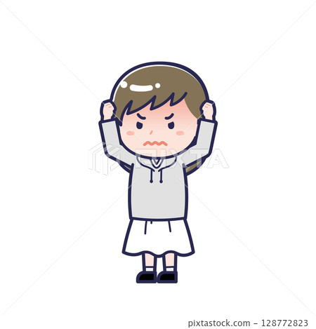Plain-clothed adult / diagonal / female 27 128772823